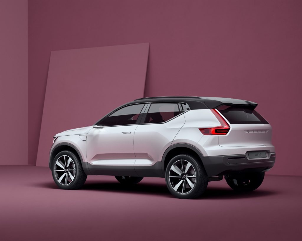Volvo Concept 40.1 rear three-quarters Photo courtesy: Volvo Cars