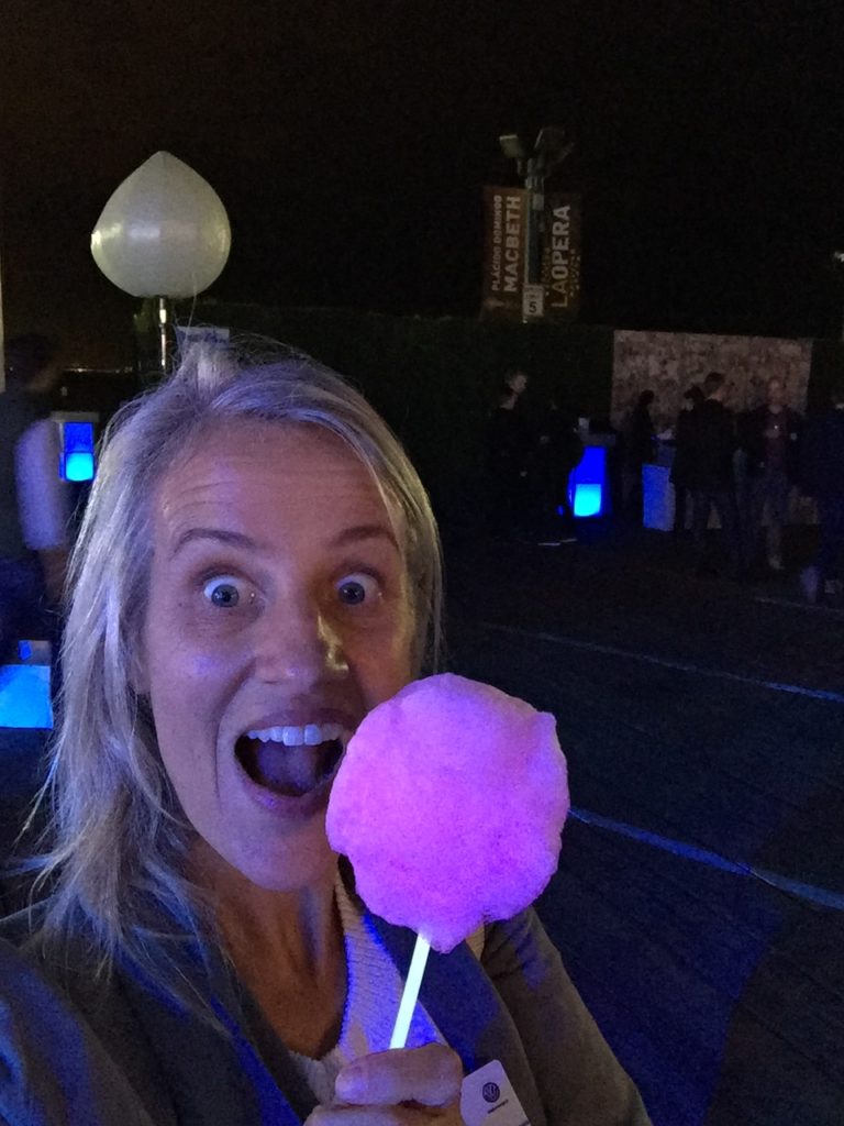 Mama can be bribed with cotton candy.