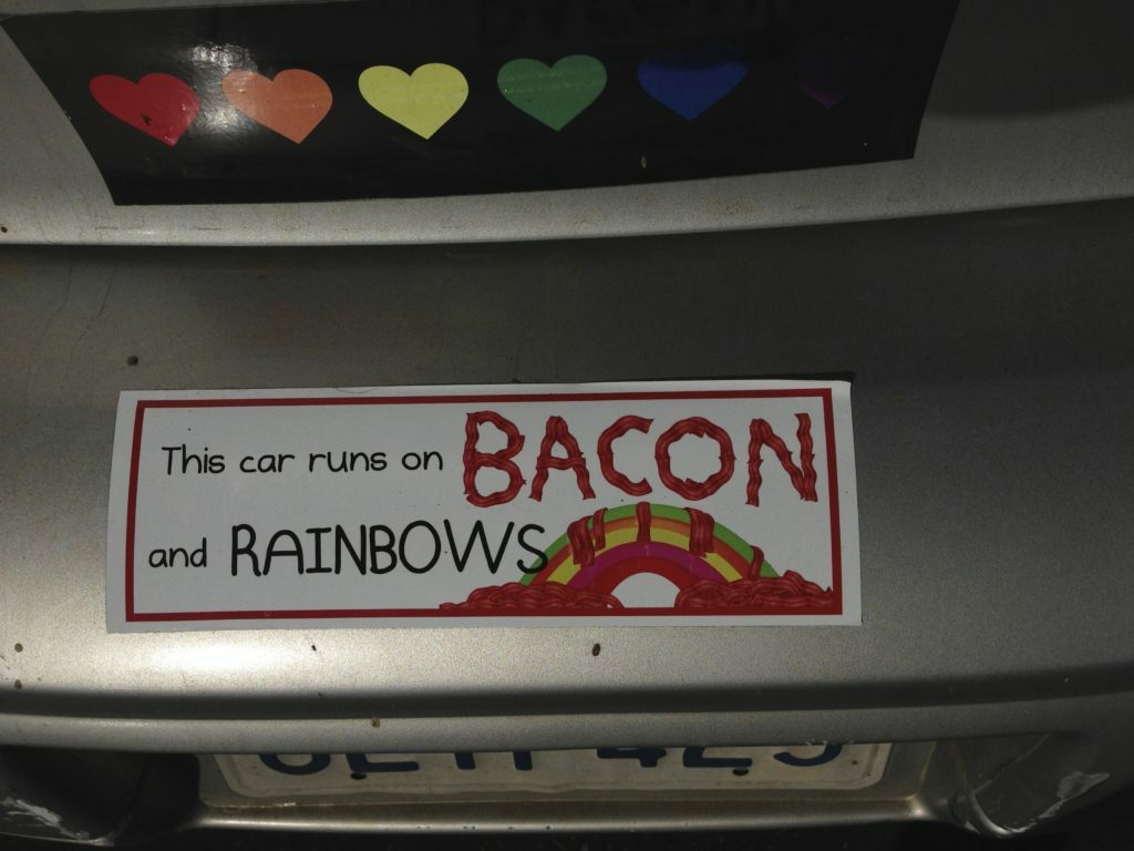 Bacon Bumper Sticker Hilarious