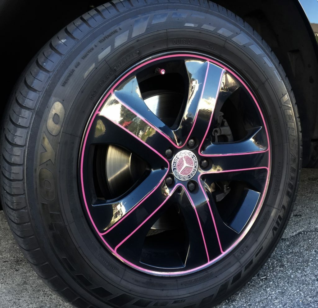 pink mercedes wheels