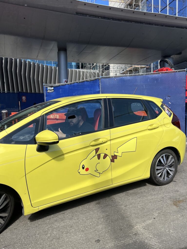 Pikachu car Honda Fit