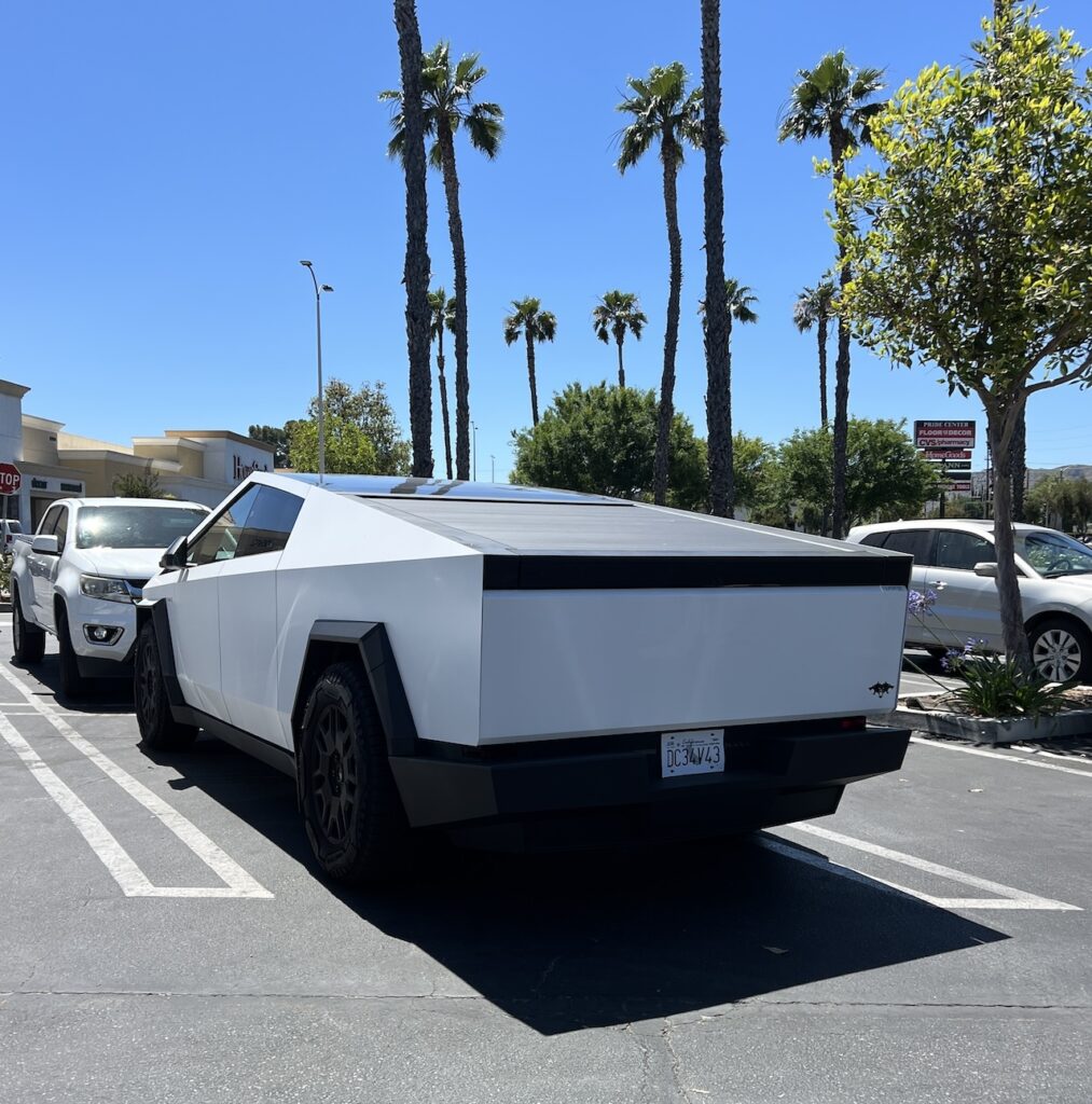 white cybertruck